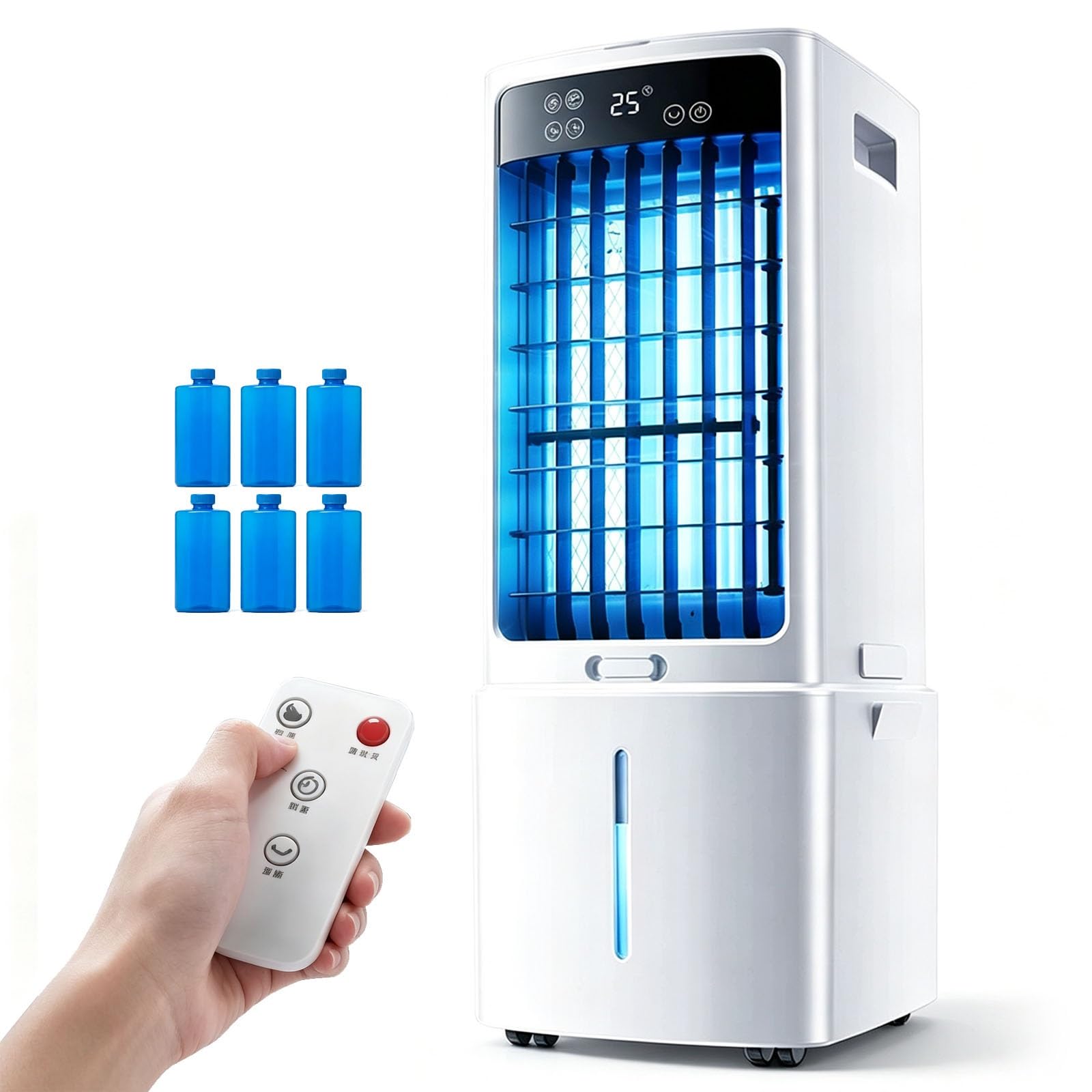 Evaporative Air Cooler, 75W, Touch ＆ Remote, 12H Timer, Swamp Cooler