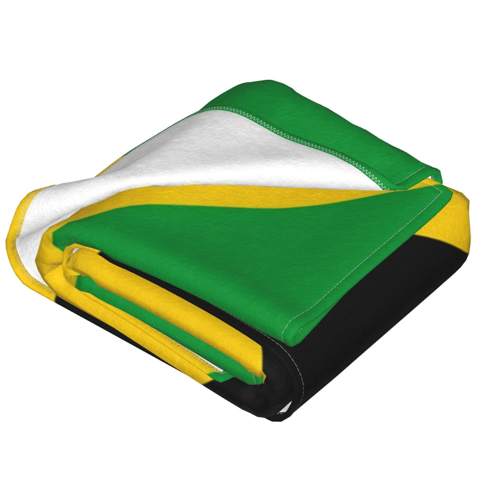 Jamaika-Flagge Überwurfdecke – Patriotische Flanelldecke, 178 X 203 Cm – Weich, Warm Für Sofa & Reisen