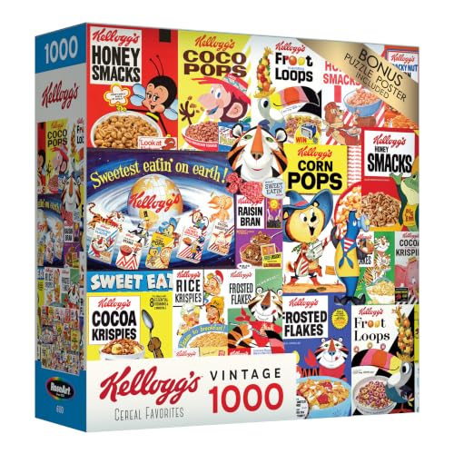 RoseArt - Kellogg's - Cereal Favorites - 1000 Piece Jigsaw Puzzles for Adults
