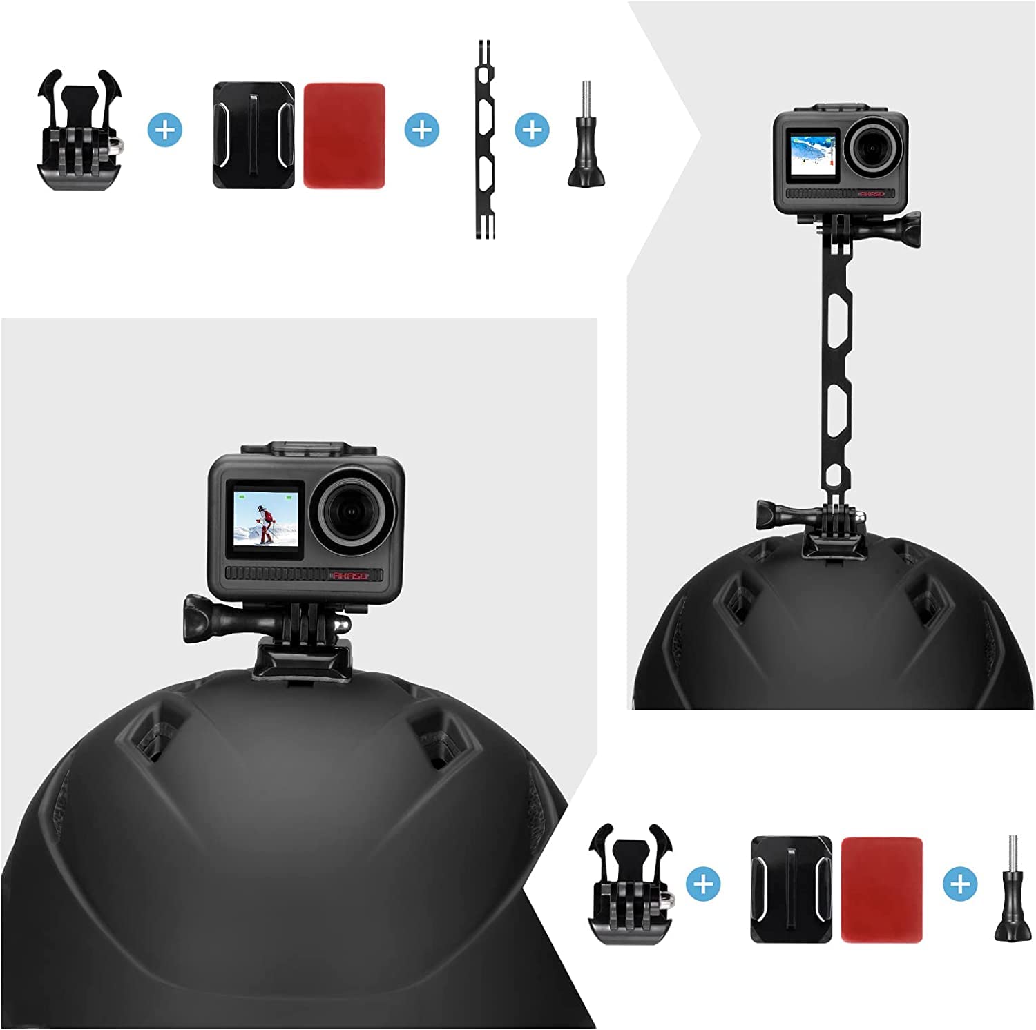 AKASO Action Camera Ski Kit Compatible EK7000/ EK7000 Pro/Brave 4/ Brave 4 Pro/Brave 7 LE/Brave 7/ Brave 8/ V50X/ V50 Pro/ V50 Elite - Image 3
