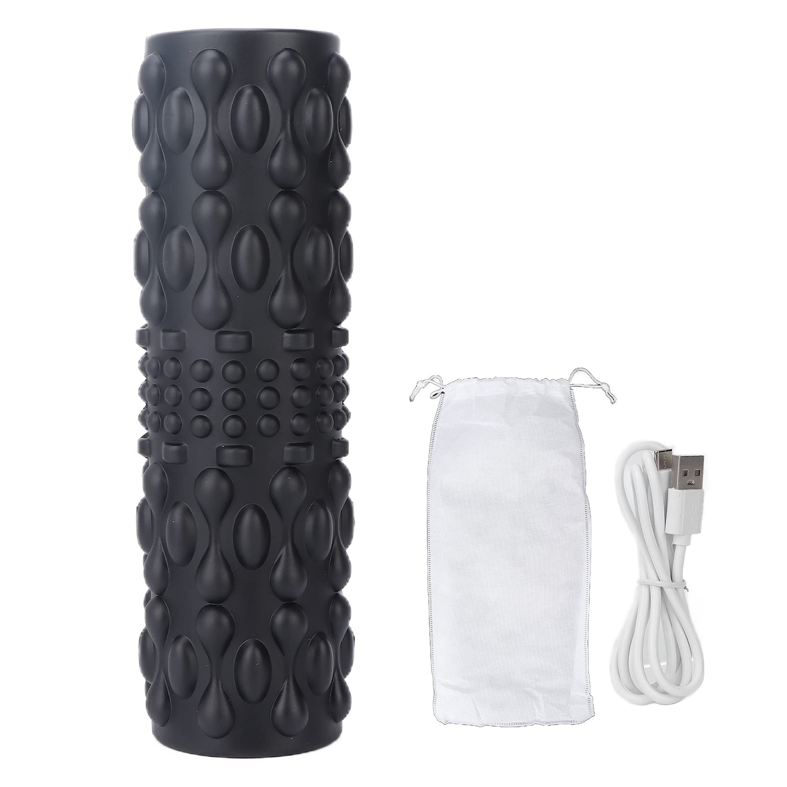 Professionelle Elektrische Fitnesswalze mit 5-Gang-Schwingung und Lithiumbatterie mit Hoher Dichte, Schwarze Elektrische Yoga-Roller Zur Muskelentspannung