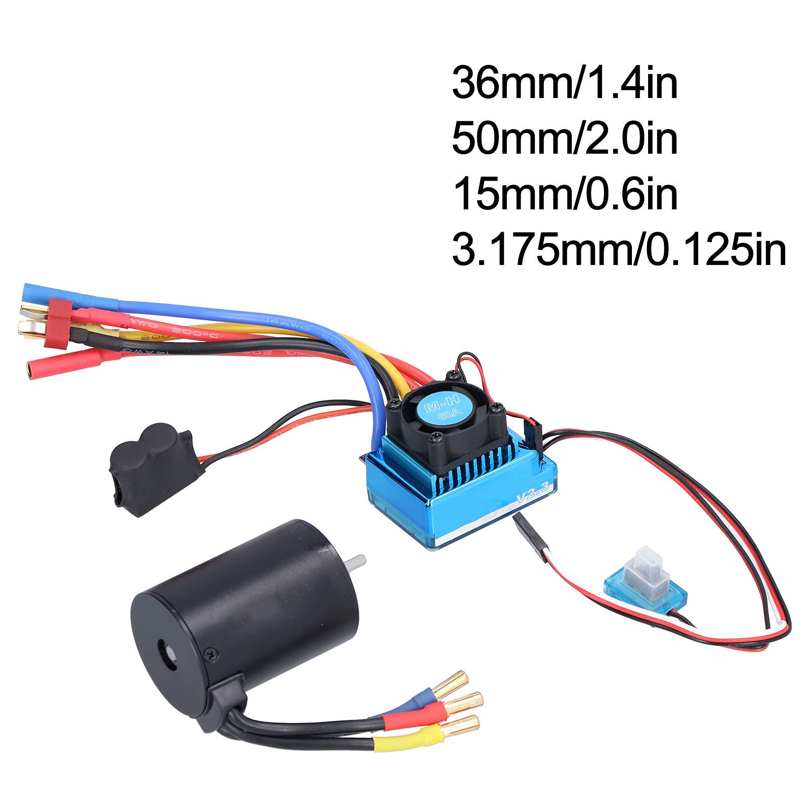 Zestaw Silnika 3650 3900KV do Samochodu RC 1/10