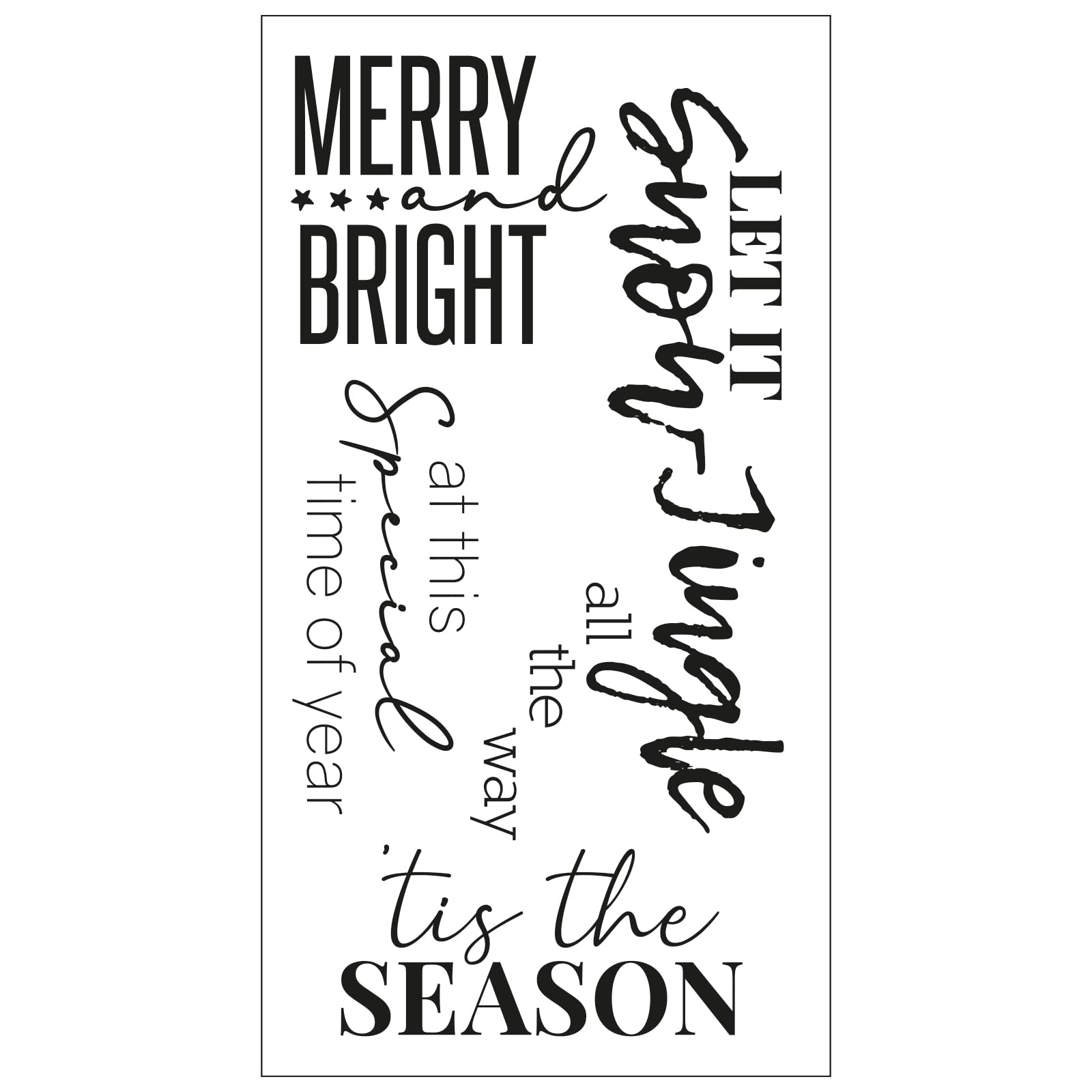 Clear Stamps 5PK Festive Sentiments #2 by Olivia Rose - Image 2