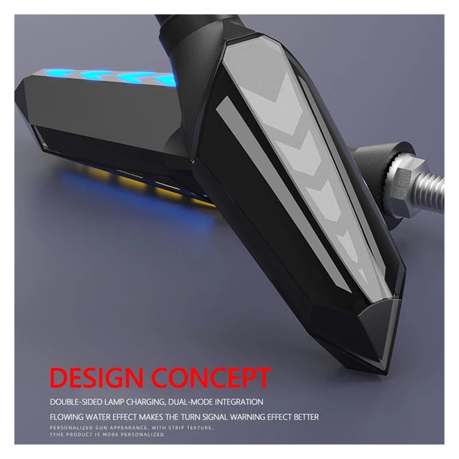 Motocyklowe kierunkowskazy kierunkowskazów, zestaw 2 kierunkowskazów LED, kierunkowskazów samochodowych, kierunkowskazów LED, uniwersalnych śrub M10