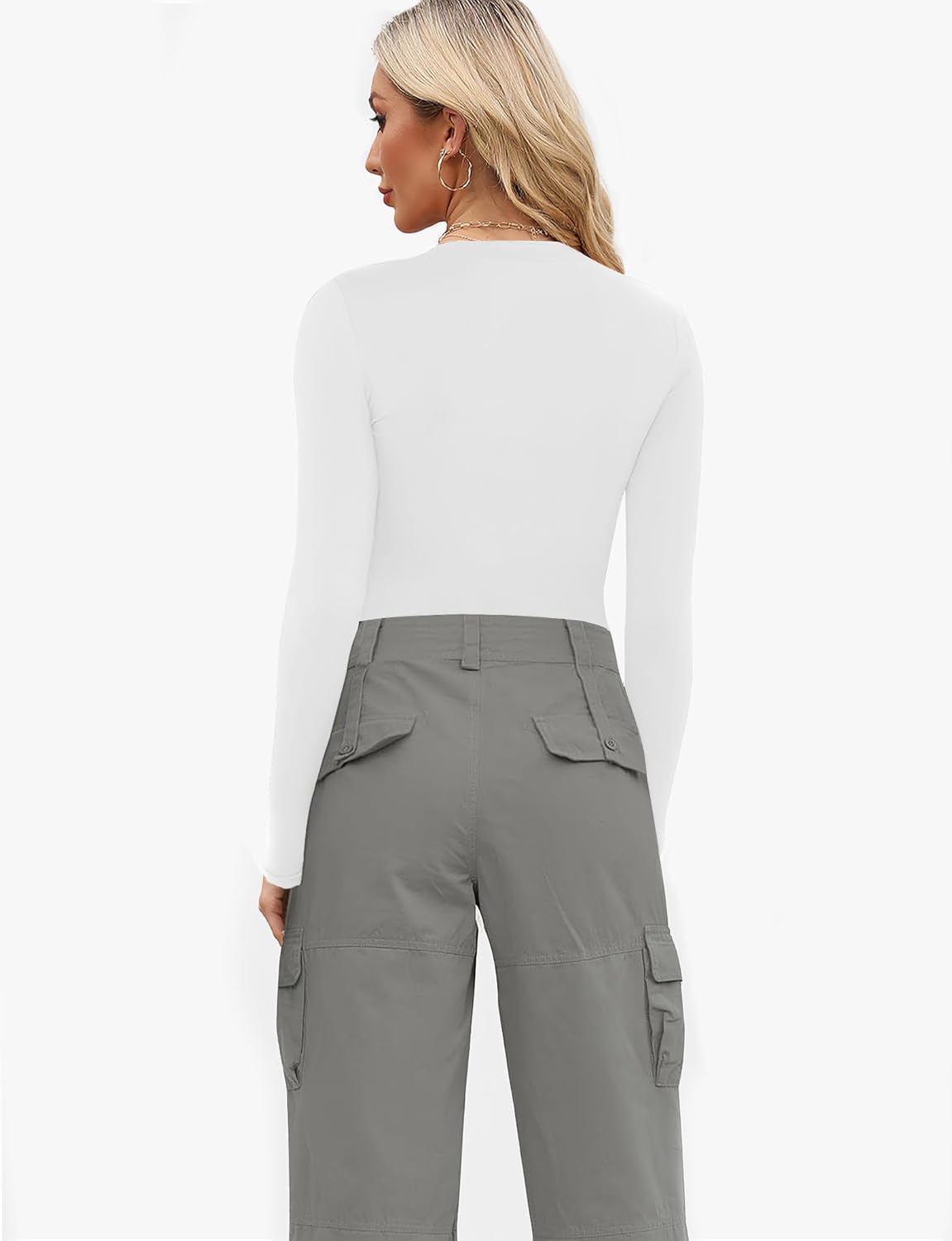 2 Pack Womens Crew Neck Basic Long Sleeve T Shirt Slim Fit Tees 2025 Fall Y2k Going Out Tops Cute Tight Shirts - Image 4