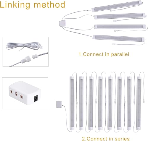 Miniatura 4 de Lámparas LED para debajo de la encimera, tira de luces regulables de 12 pulgadas para gabinete de cocina, cableadas para debajo del gabinete,