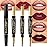 evpct 3Pcs Dark Ruby Wine Red Lip Liner and Lipstick Set Kit for Women Matte Matt 24 Hour Lipstick and with Lip Liner Pencil Set Waterproof Long Lasting 24 labial labiales mate 24 horas originales