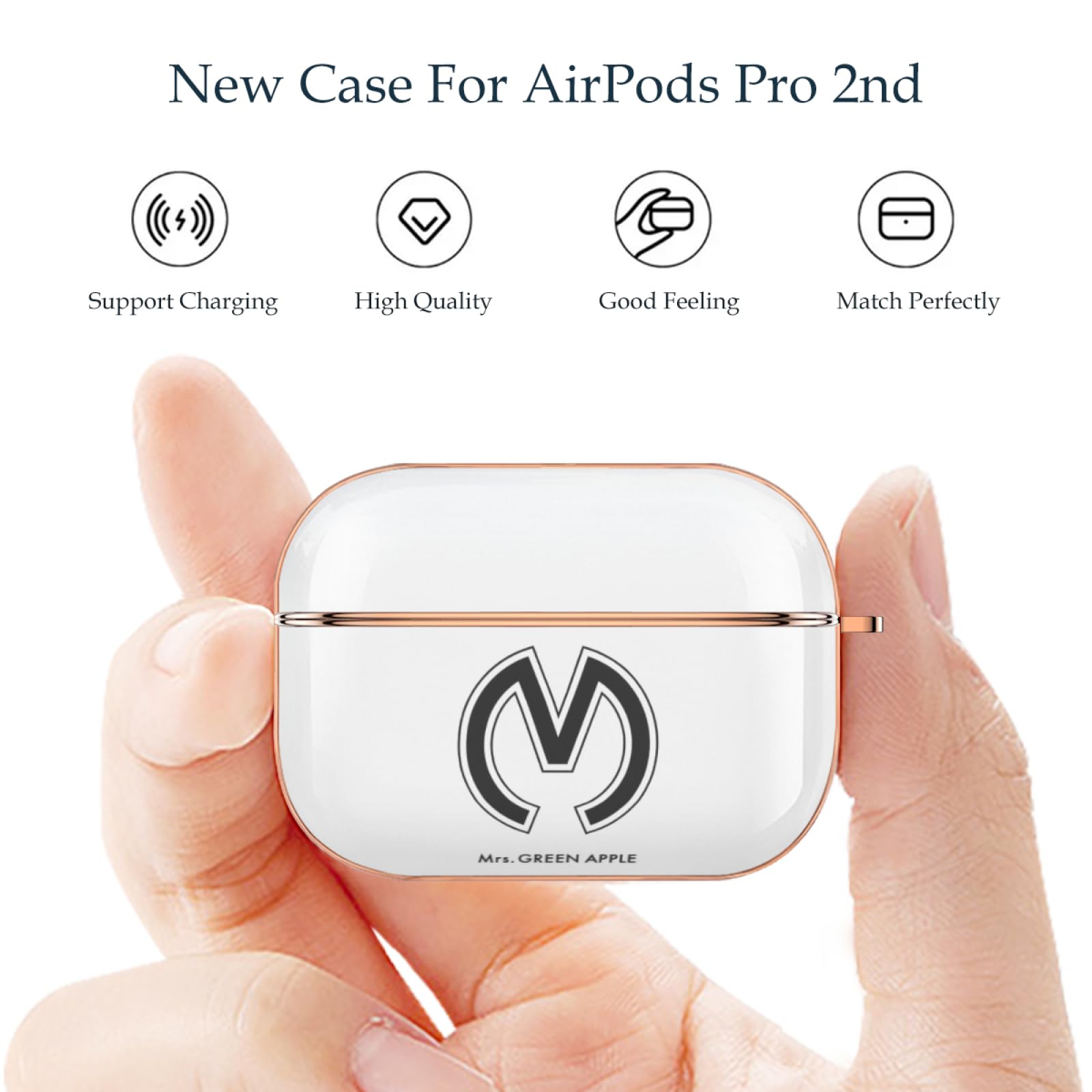 Amazon.co.jp: AirPods Pro2ケース ミセスグリーンアップル AirPods