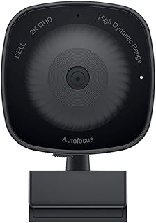 Dell Webcam WB3023-2K QHD/FHD/HD Resolution, Sony Sensor, f2.0 Aperture, Face Detection, Noise Reduction Mic, 2X HD Zoom, USB-A, Microsoft Teams/Zoom Certified - Black