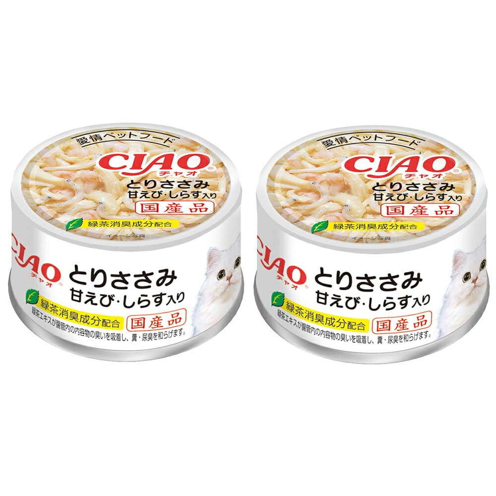 96缶 いなば CIAO チャオ 缶 猫 とりささみ 甘えび・しらす入り Amazon.co.jp: いなば CIAO チャオ とりささみ 甘えび・しらす入り