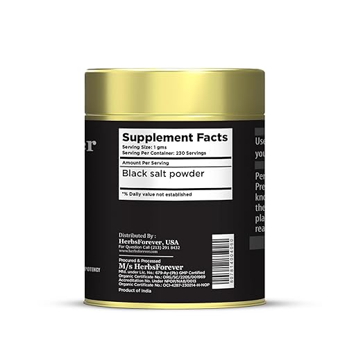 Miniatura 2 de HerbsForever Sal negra en polvo  Kala Namak Mineral  230 GMS