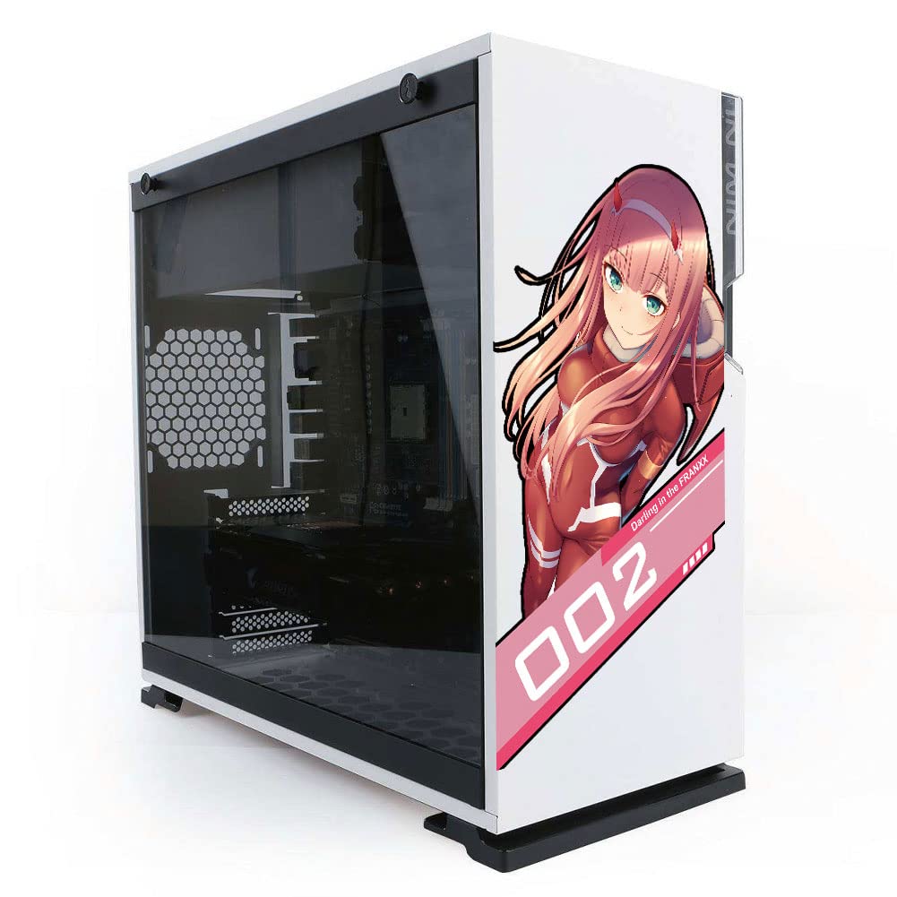 Anime Stickers for PC Case,Cartoon Decor Decals for Computer Chassis Skin,ATX Mid Case Decorative Sticker,Wat而proof Easy Removable (Style D (002))