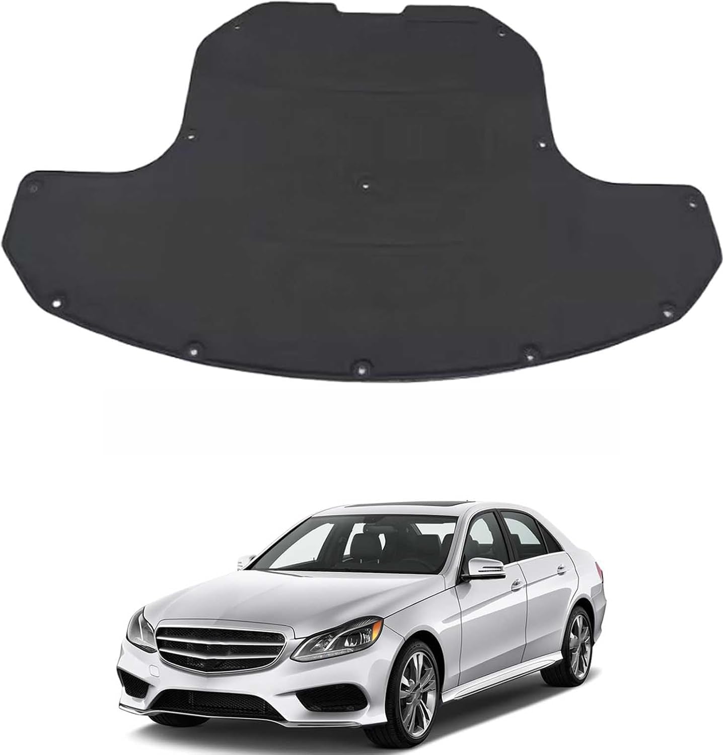 liufangfc Bonnet Insulation Mat 10mm for Benz E-Class W213 Limousine 2016 OE: A2136820026 – Fireproof Engine Sound Deadening & Heat Shield Acoustic Liner with Clips
