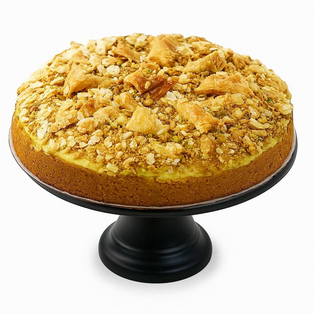 Andy Anand's Exquisite Baklava Pistachios Cake: A Heavenly Fusion of Turkish Baklava & Creamy California Pistachios cake – Indulge Guilt-Free in Pure Bliss! (9-inch, 2.8 lbs)