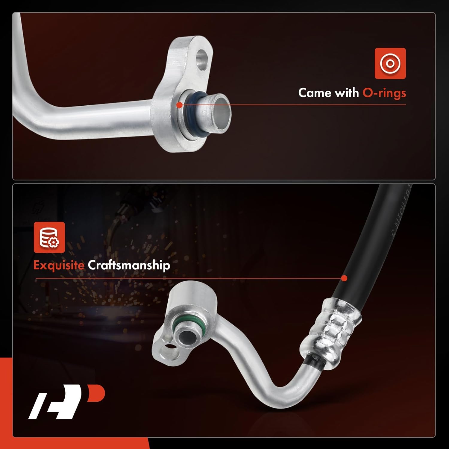 A-Premium A/C Discharge Line Hose Assembly Compatible with Kia Forte, Forte Koup, 2010 2011 2012 2013, 2.0L 2.4L, Compressor to Condenser