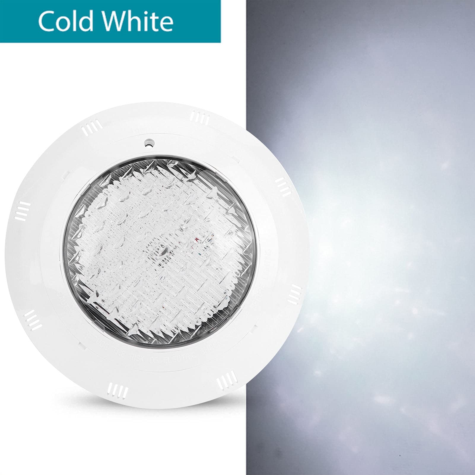 Yosoo Health Gear LED-Poolleuchte, Wandmontage, Unterwasserlampe, AC12 V, 35 W, 3500 Lm, SMD2835, IP68, Weißes Licht, PC-Abdeckung für Schwimmbäder, Aquarien, Brunnen, Teiche (25W)