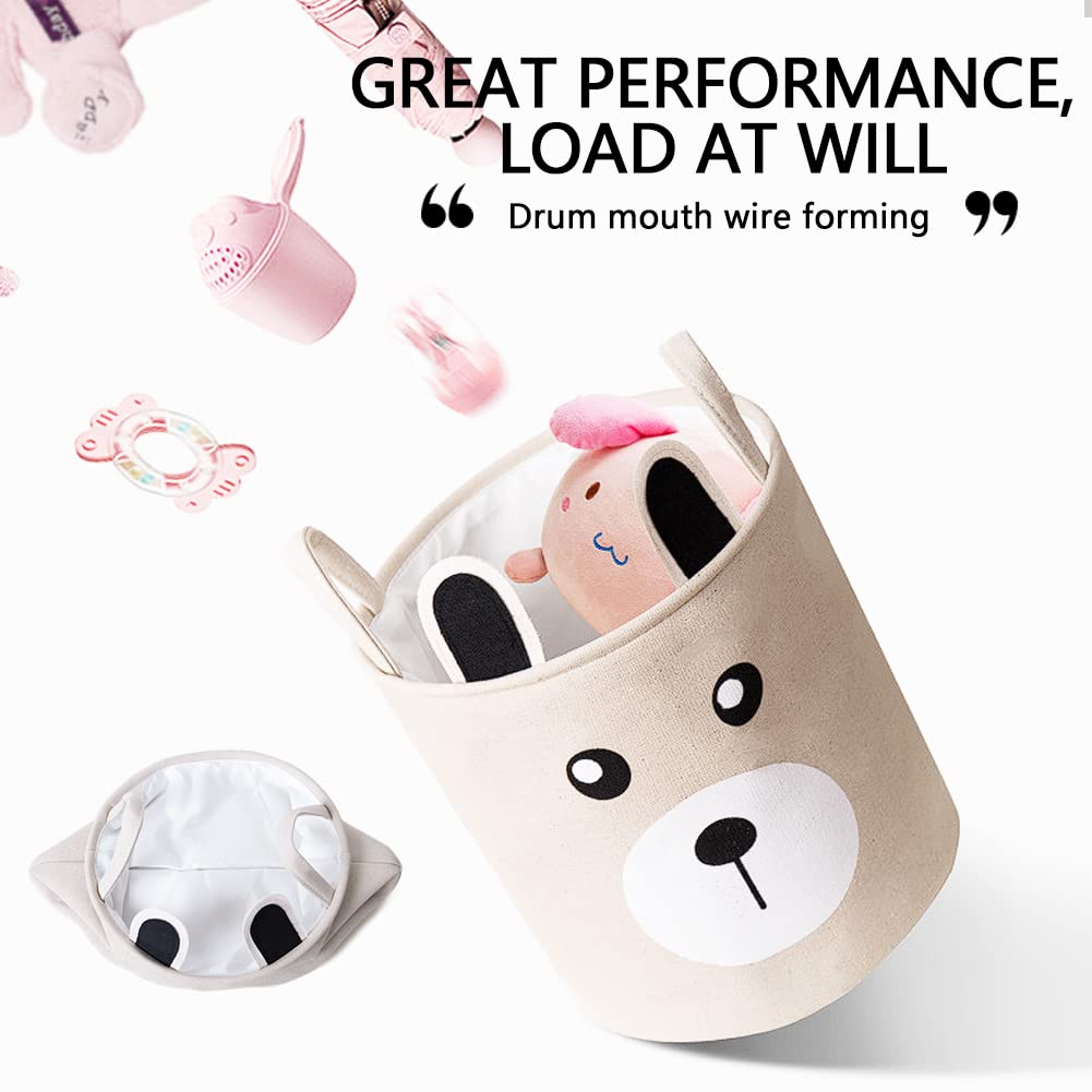 Kleiner Wäschekorb Feuerwehr Design - Rundkorb Mit Griffen Für Kinder