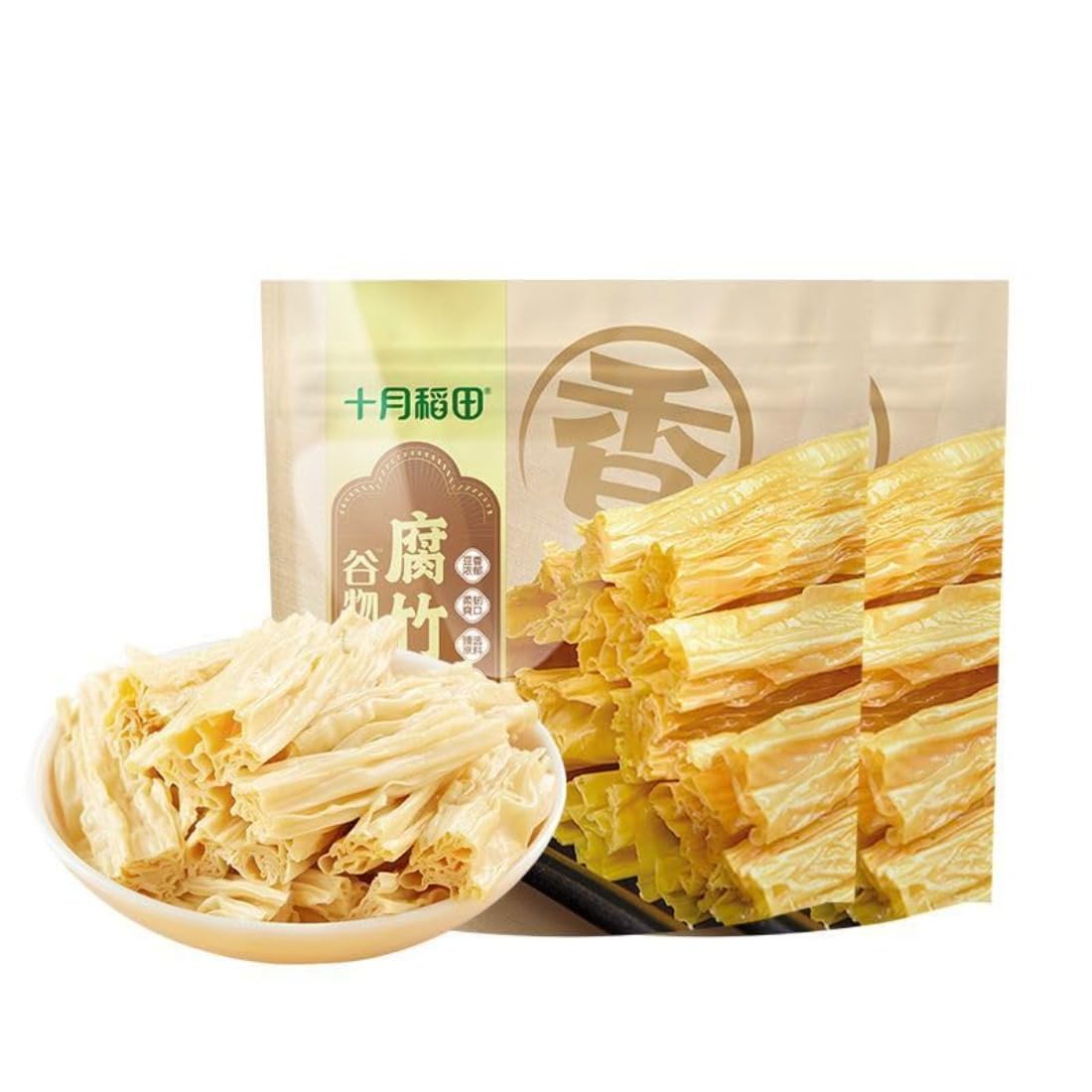 Getrocknete getrocknete Bohnenquark-Sticks, Yuba-Segmente 500g, Premium-Sojabohnen (fuzhu), keine Zusatzstoffe, vorgeschnittene weiche & zähe Yuba-Haut, perfekt zum Braten, Hot Pot, Eintopf