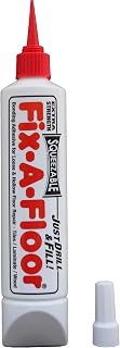 Fix-A-Floor Squeezy: Original All-in-One Adhesive for Loose, Hollow, Creaky Tiles & Wood Floors - Easy Drill & Fill, Made in USA