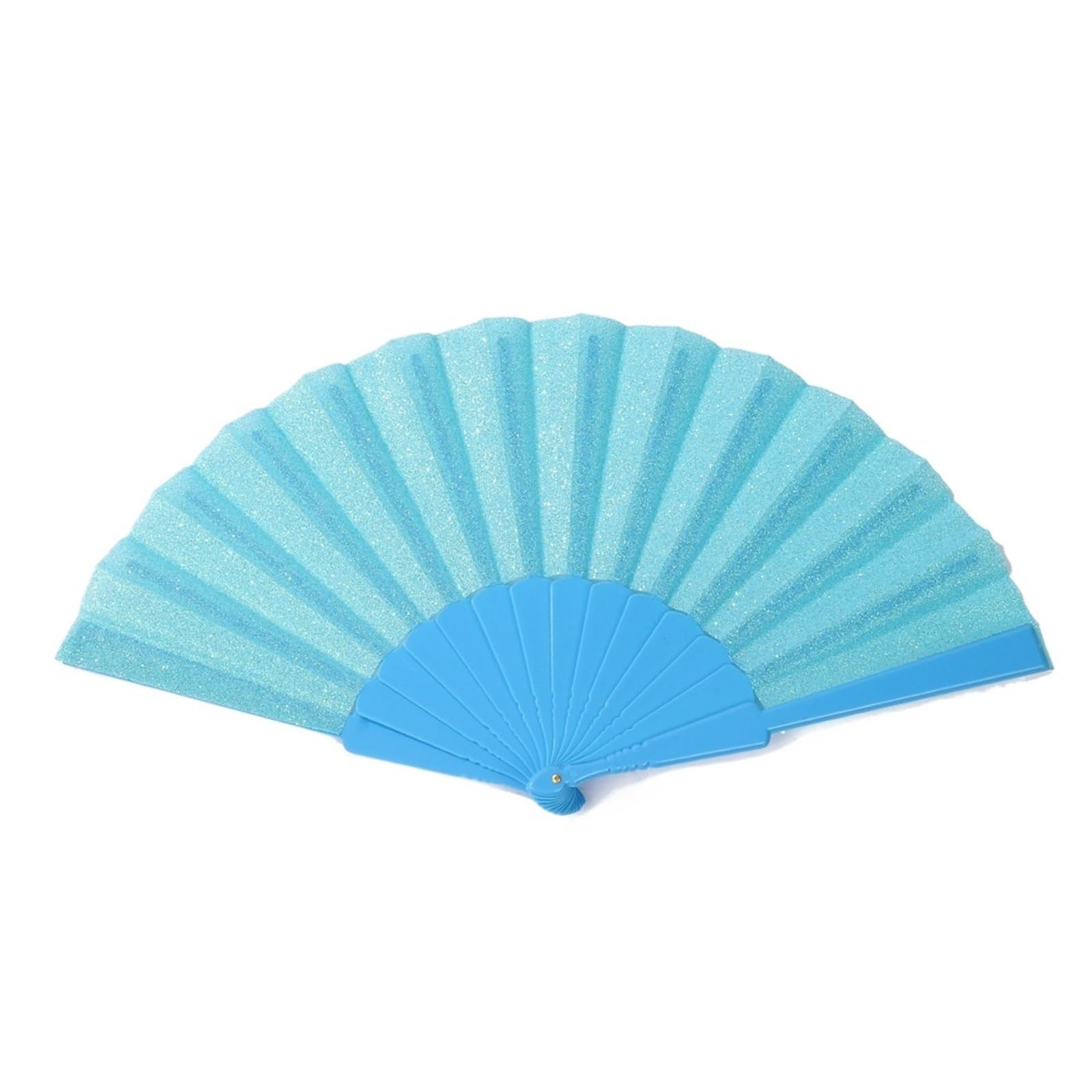 WLIHDB 10Pcs Dance Prop Fan Colorful Folding Clack Plastic Glitter for Summer(Color5)