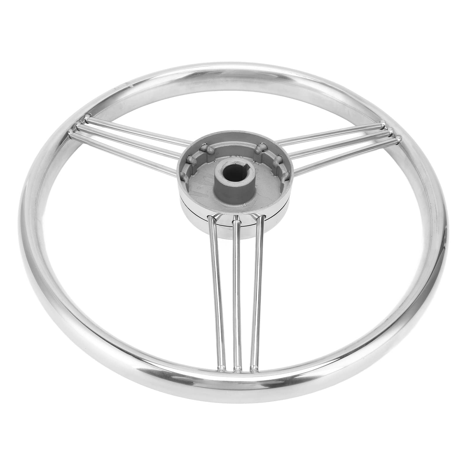 Volante per Barca, Yosoo Volante in Acciaio Inossidabile 316 a 9 Razze da 13,5 Pollici Albero Conico Standard da 15 ¡ã 3/4 Pollici per Nave da Yacht