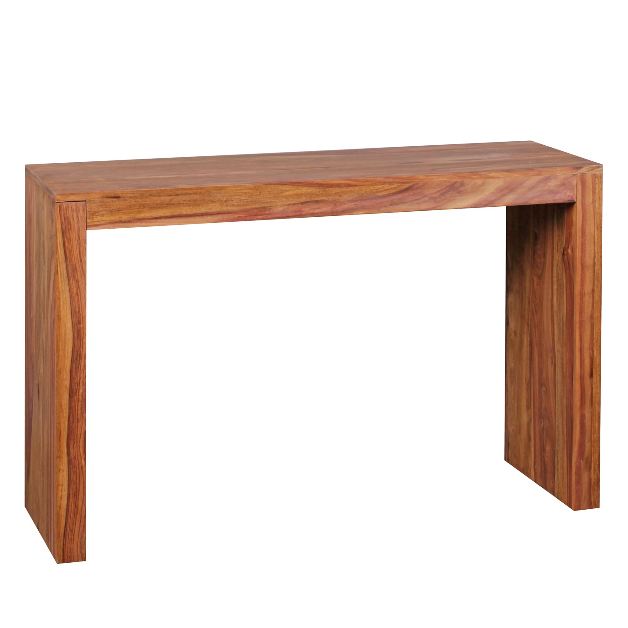 FineBuy Mesa de Consola Madera Maciza diseño Consola Escritorio 115 x 40 cm país de Estilo Mesa de Trabajo Madera Natural Moderno