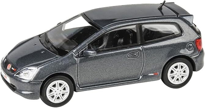 2001 Civic Type R EP3 Cosmic Gray Metallic 1/64 Diecast Model Car by Paragon Models PA-55344