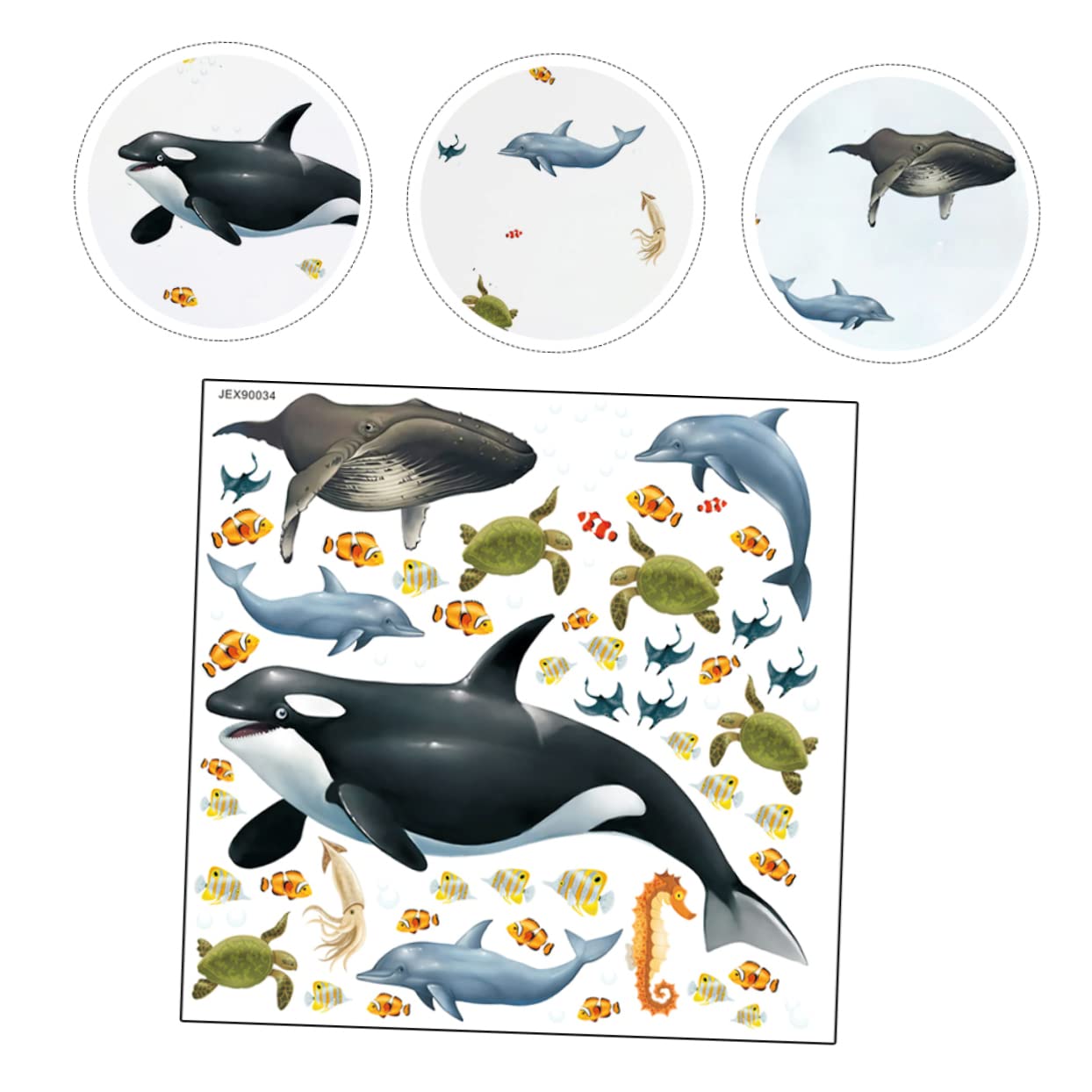 3 Piezas Pegatinas de Animales Decoración Infantil Adhesivos Habitación Dormitorios y Salas