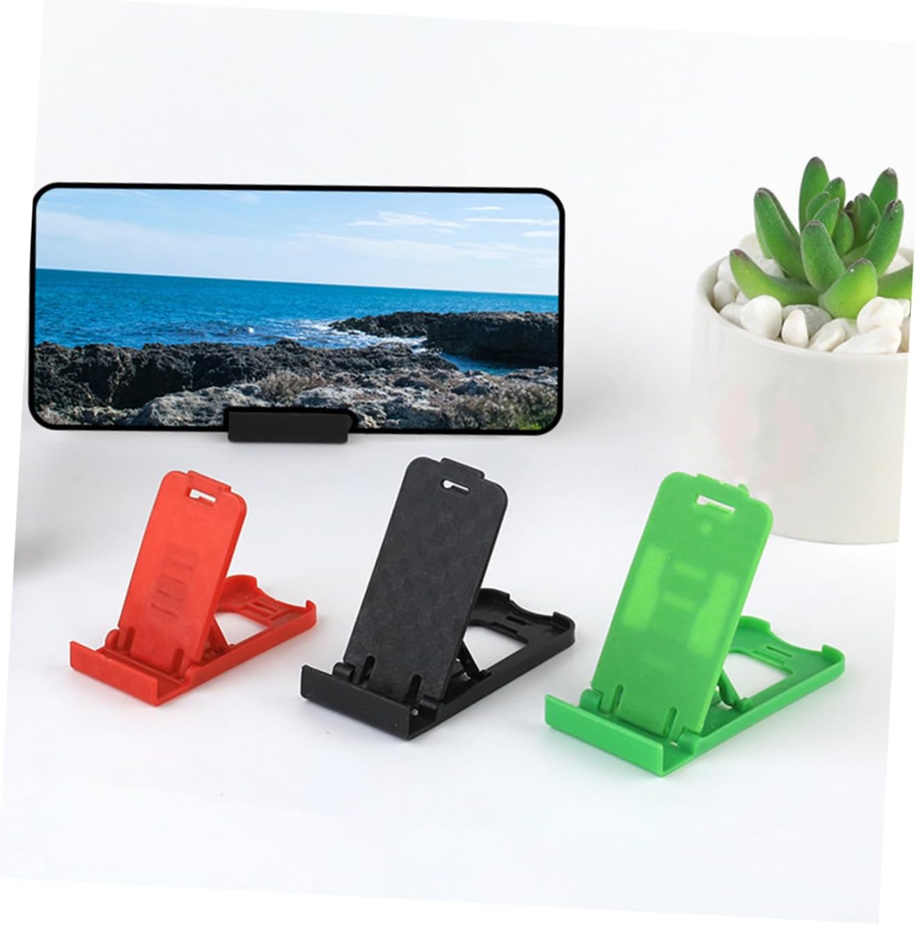 50Pcs Folding Phone Stand Desktop Holder Multi-Function Foldable Phone Rack for Home Office Portable Adjustable Support image 5