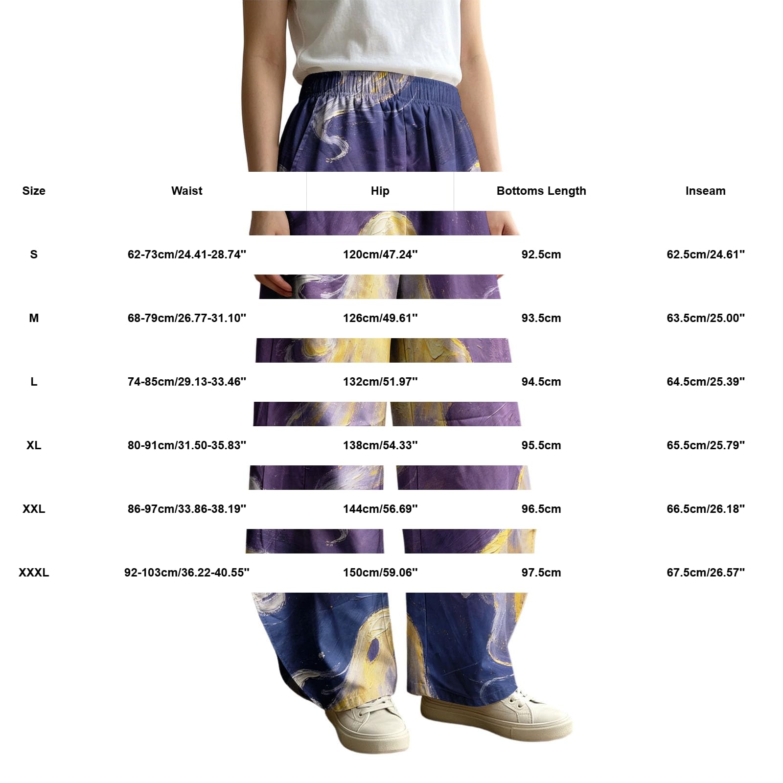 Pantaloni da donna con stampa, per il tempo libero, per feste, con tasche | Pantaloni estivi traspiranti con elastico in vita, pantaloni da escursionismo elasticizzati, vestibilità larga, leggeri