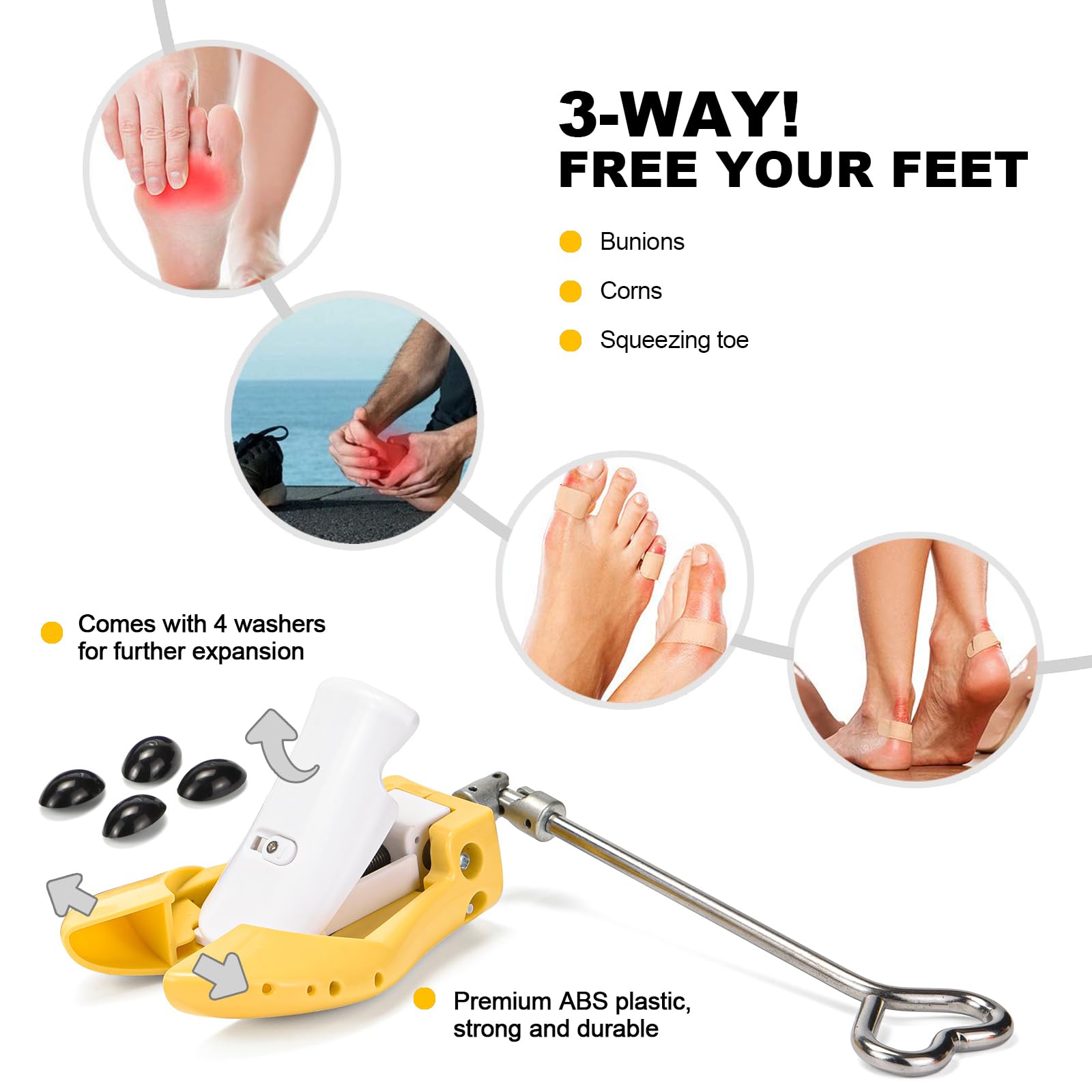 Estiradores de botas para botas vaqueras gruesas y anchas, ajustables para hombres y mujeres, empeine alto y expansor de puntera ancha