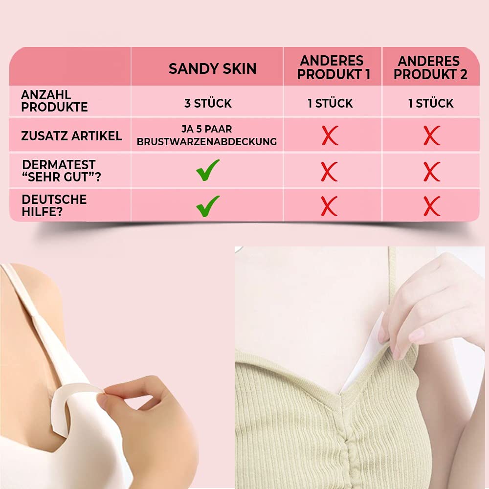 Fashion Beauty Tape dwustronna taśma tekstylna i podkładki na piersi (cielisty kolor), biały, 36