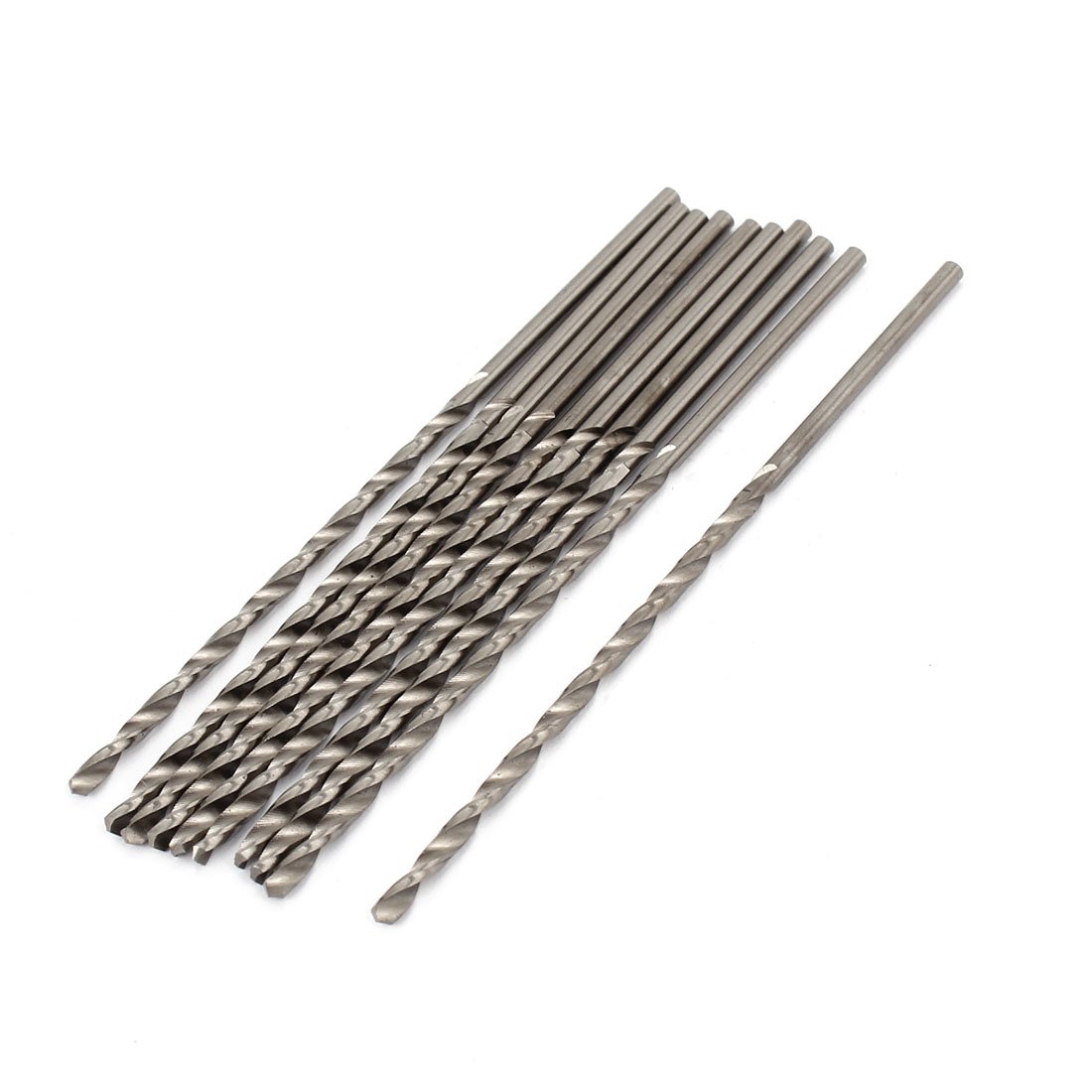 Aexit 65mm Flute Tool Holder Length 2.5mm Tip HSS High Speed Steel Straight Drill Hole Drilling Twist Bit 10pcs Model:43as101qo392