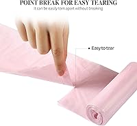 Vista 2 de 5 Rolls Small Trash Bags - 100 Counts Durable 4 Gallon Small Garbage Bags for home office kitchen Bathroom Bedroom Trash Can liners（Pink） 100