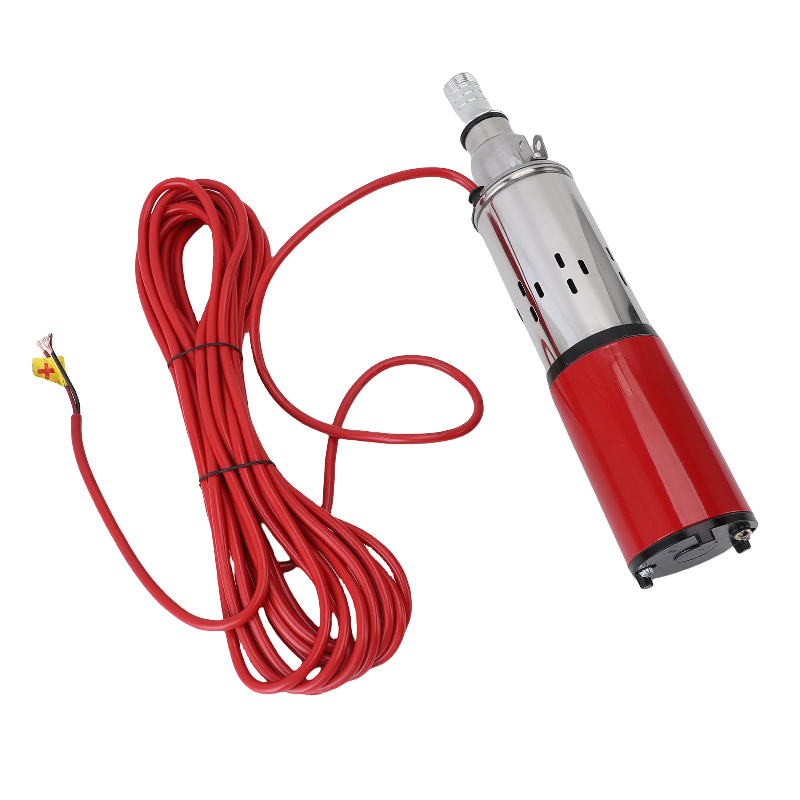 Luqeeg Bomba de Pozos Profundos Sumergibles 36V 340W, Flujo de 6.6gpm, Bombas de Agua Solar de 196 Pies con Salida de 1 Pulgada, Sumergible de Pozo Profundo de Acero Inoxidable para Industrial,