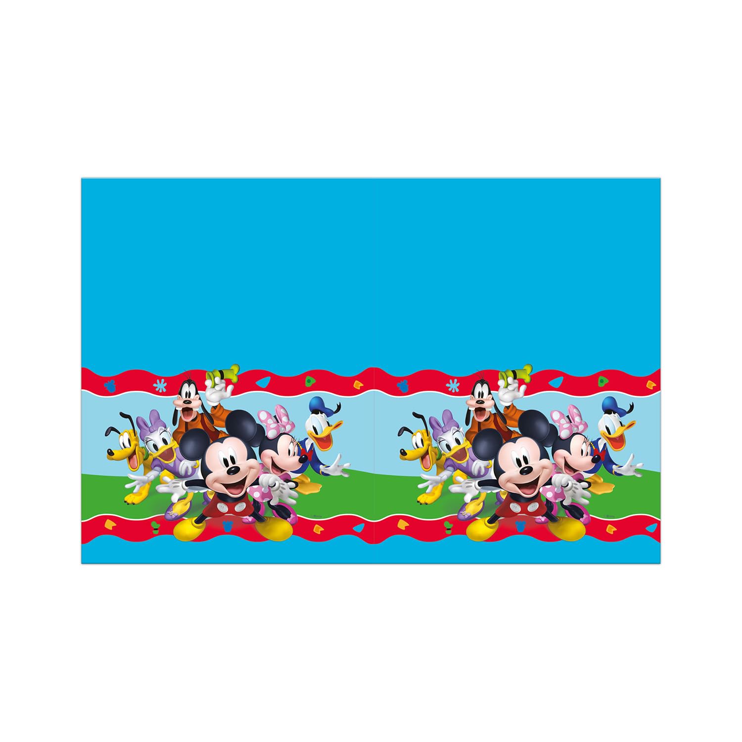 Procos Folat 94705P Tablecloth FSC Mickey Mouse 120 x 180 cm Party Tablecloth Wipe Clean Reusable Table Cloth Decoration Birthday Theme Party Multicoloured 120 x 180 cm