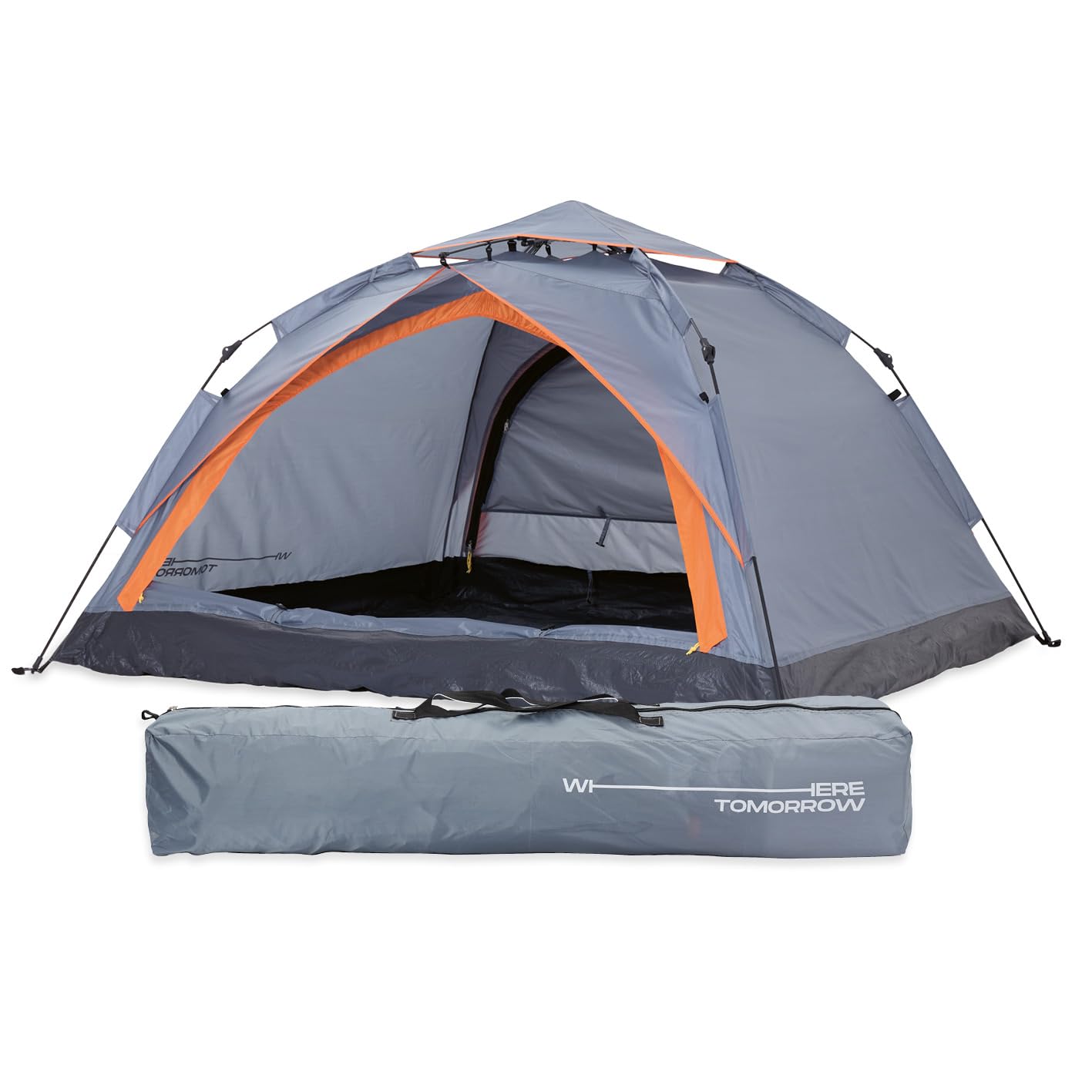 Lumaland Camping Zelt | Leichtes Pop Up Wurfzelt | 2-4 Personen Kuppelzelt | Trekking & Festival Igluzelt | Sekundenzelt Wasserdicht 210x190x110cm | Ideal auch als Strand Wind- & Sonnenschutz