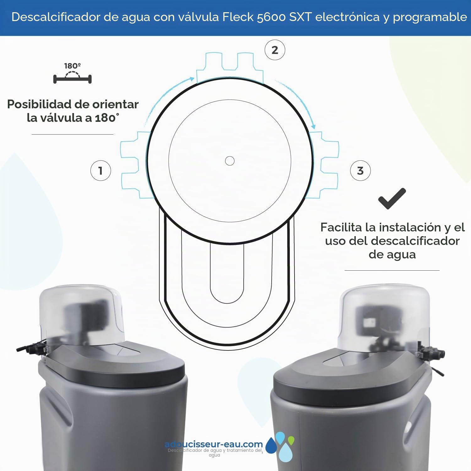 Descalcificador 30l Fleck 5600 Sxt Volumétrico Descalcificador De Agua Domestico