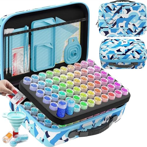 Image of ARTDOT 120 Slots Storage Container for Diamond Art Kits for Adults, Portable Bead Storage Boxes for Diamond Painting Accessories and Tools