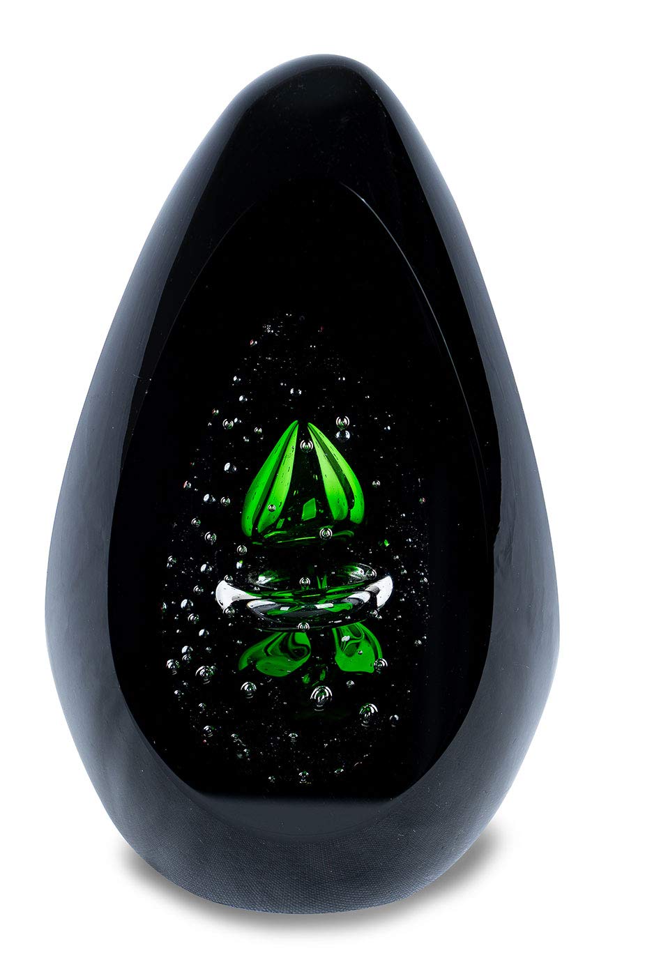 levandeo - Escultura de Cristal (15 cm), Color Negro, Verde, Rosa, Azul y Blanco