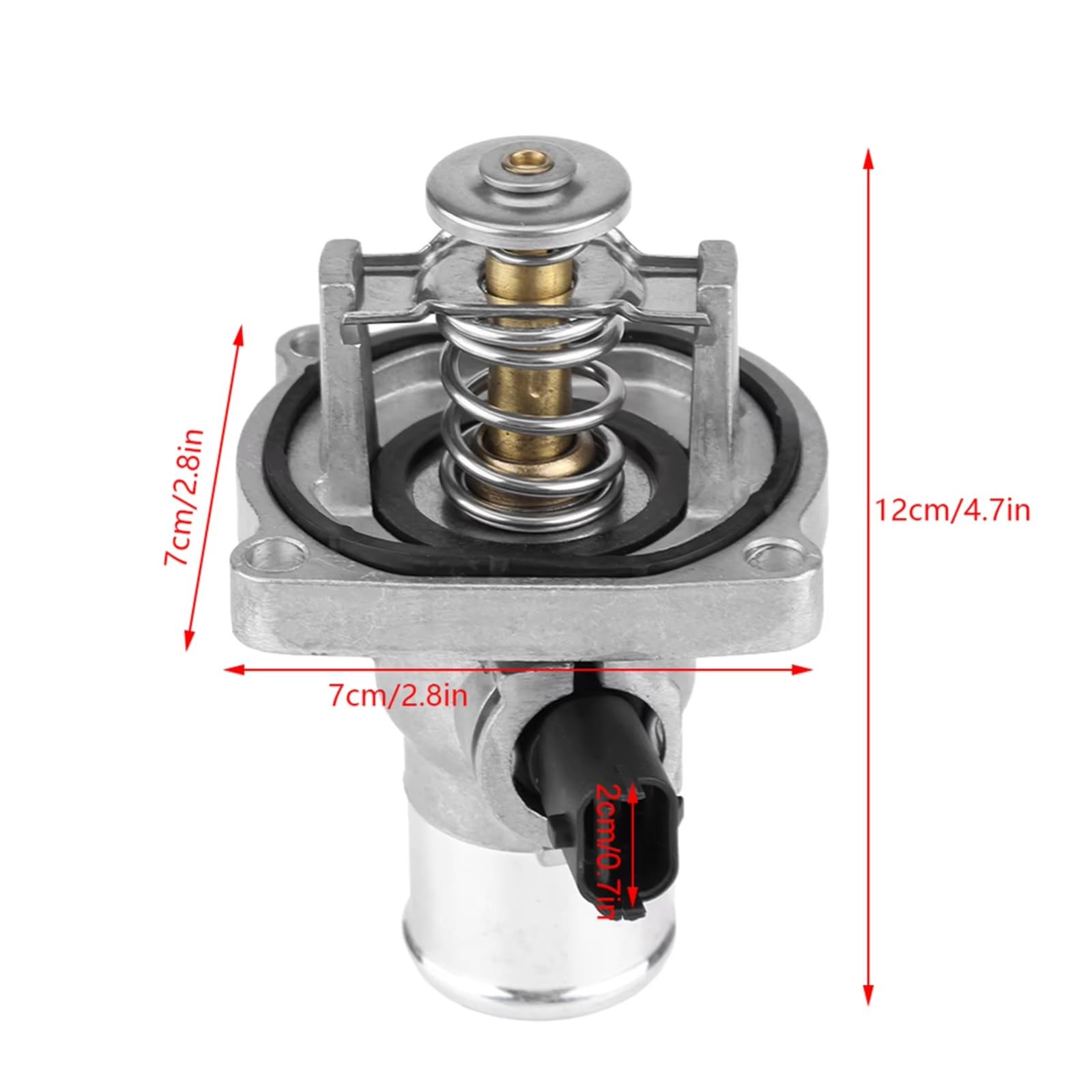 Motorkühlmittelthermostat Mit Gehäuse 96984104, Kompatibel Mit Chevrolet Für Aveo 2009–2014 Für Cruze 2011–2015 Für Sonic 2012–2017 Thermostat Kühlmittel