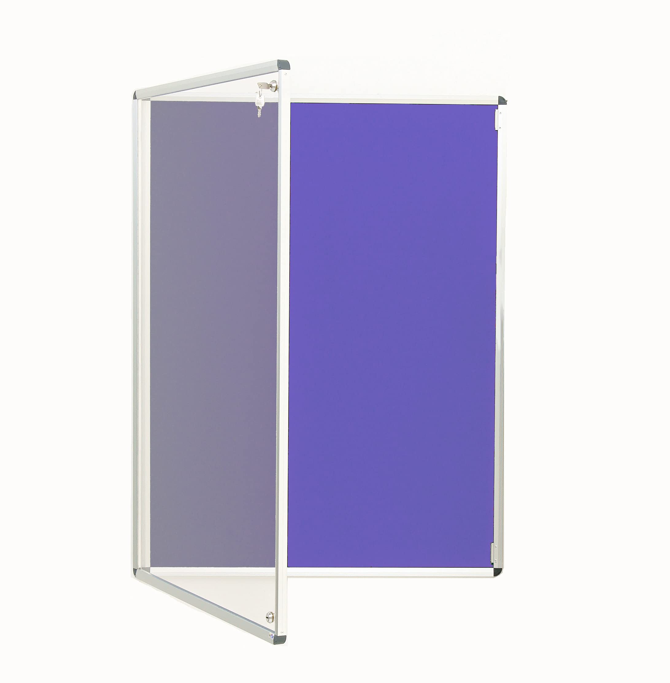 Light Blue Fully Fire Retardant Lockable Notice Board [2 Locks] - Tamperproof Display Board [14 Colours] [6 Sizes] — image 1