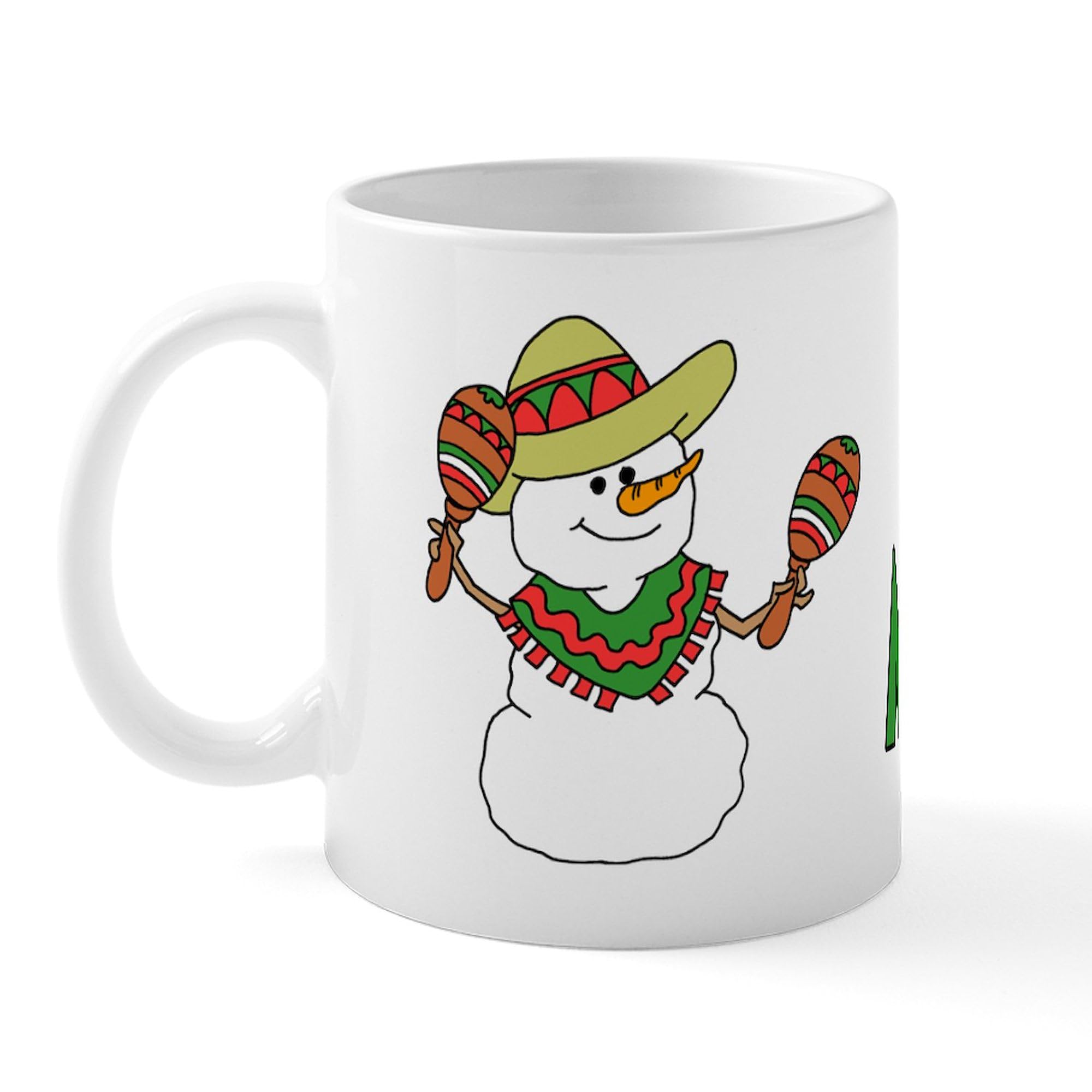 CafePress Feliz Navidad Snowman Mug 11 oz (325 ml) Ceramic Coffee Mug