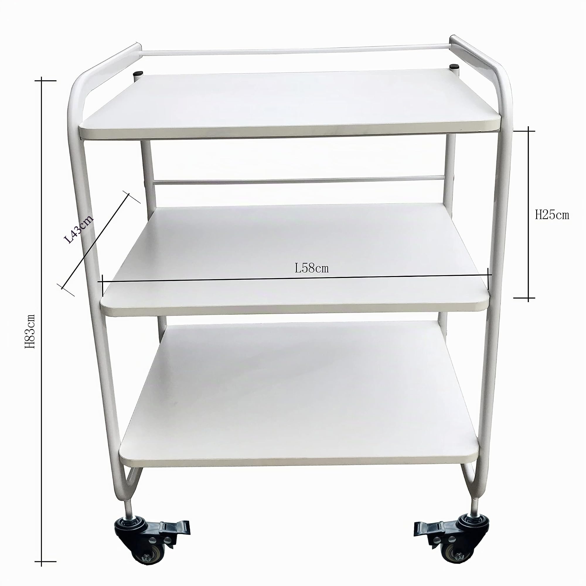 Chariot esthétique Chariot Bureau 60x43x83cm Blanc