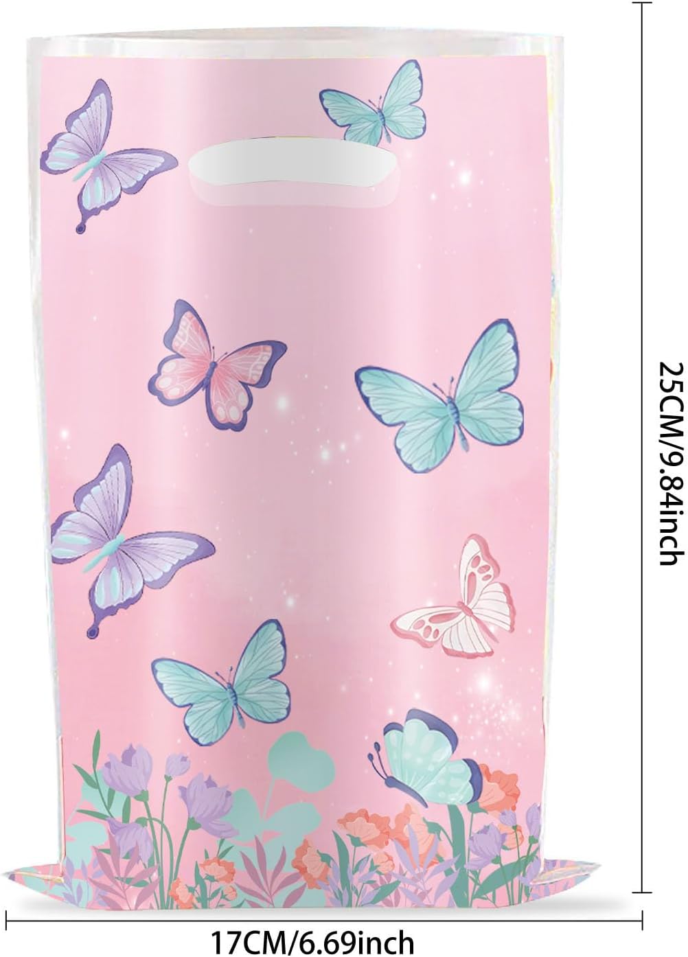 YYaaloa 30pcs Goodie Bags Party Favor Bags Plastic Candy Gift Bags Bulk for Birthday Baby shower Return Gift (Butterfly A 30pcs)