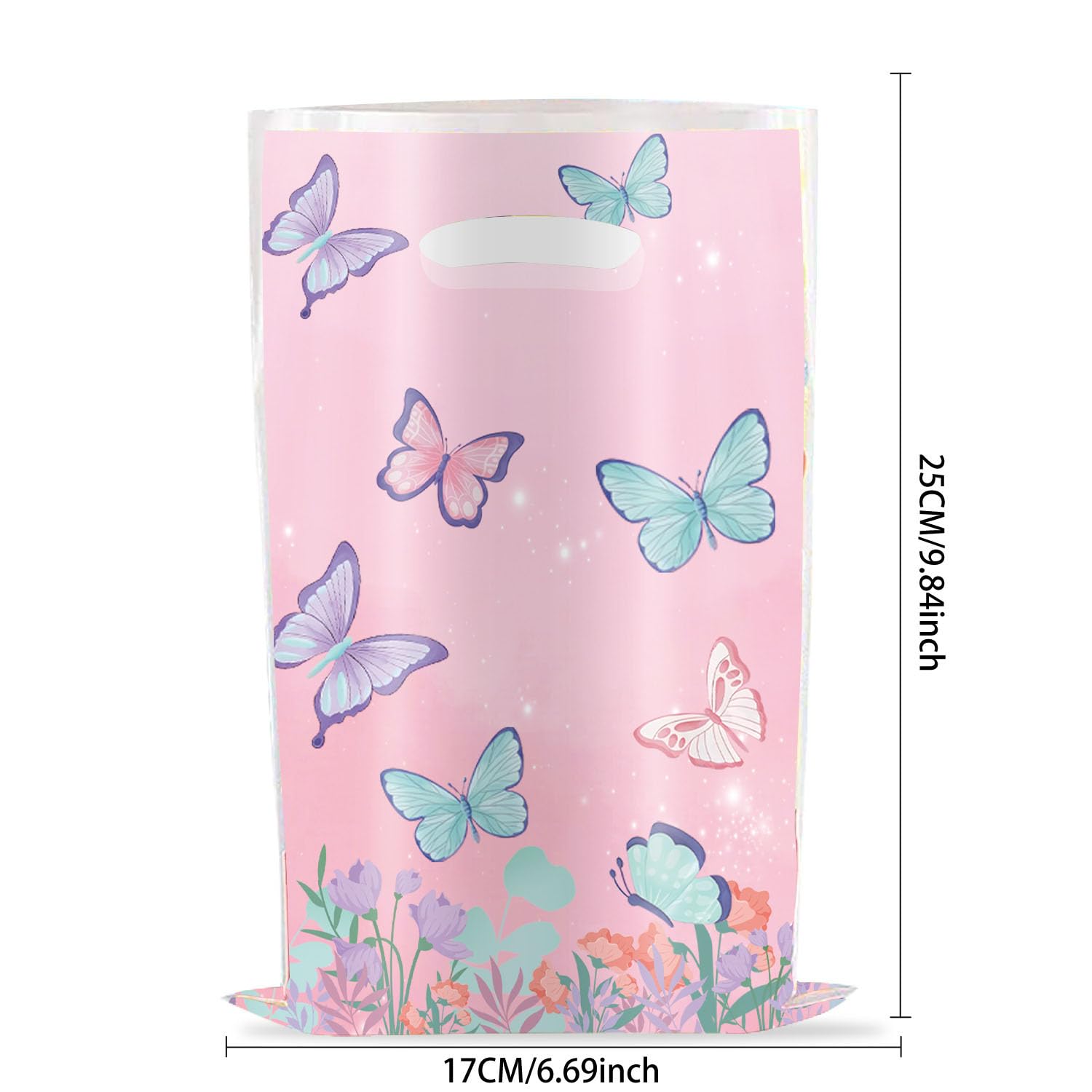 YYaaloa 30pcs Goodie Bags Party Favor Bags Plastic Candy Gift Bags Bulk for Birthday Baby shower Return Gift (Butterfly A 30pcs)