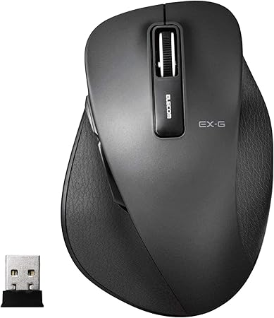 Amazon Co Jp エレコム マウス ワイヤレス レシーバー付属 Mサイズ 5ボタン 戻る 進むボタン搭載 Blueled 握りの極み ブラック M Xgm10dbbk パソコン 周辺機器