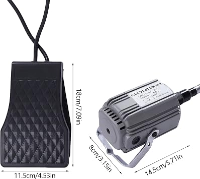 780w Rotary Tool Flex Shaft Hanging Grinder Carver Electric Multi-Function Metalworking Tools Repair Kit, Foot Pedal Control, Metal Flexible Shaft