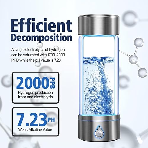 Miniatura 3 de La botella de agua de hidrógeno BAVAP es un generador de agua de hidrógeno de 3 propósitos, separación de hidrógeno-oxígeno, que genera más de 2000