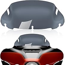 9 Inch Smoke Wave Windshield Windscreen Wind Splitter Compatible For 2014-2023 Fit For Harley Davidson Touring Street Glide Electra Glide Ultra Limited Tri Glide Flht Flhx Flhtk Flhtc Flhtcu